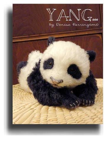 Yang  by Award Winning One Of A Kind Handmade Mohair Teddy Bear Artist Denise Purrington of Out of The Forest Bears