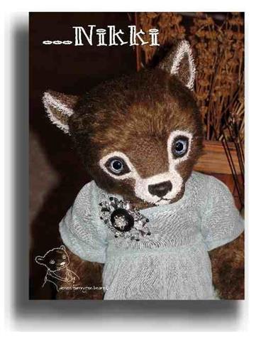 Nikki by Award Winning One Of A Kind Handmade Mohair Teddy Bear Artist Denise Purrington of Out of The Forest Bears