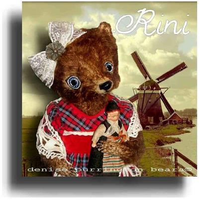 Rini by Award Winning One Of A Kind Handmade Mohair Teddy Bear Artist Denise Purrington of Out of The Forest Bears