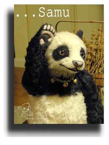 Samu by Award Winning One Of A Kind Handmade Mohair Teddy Bear Artist Denise Purrington of Out of The Forest Bears