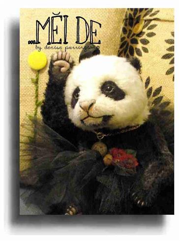 Mei De  by Award Winning One Of A Kind Handmade Mohair Teddy Bear Artist Denise Purrington of Out of The Forest Bears